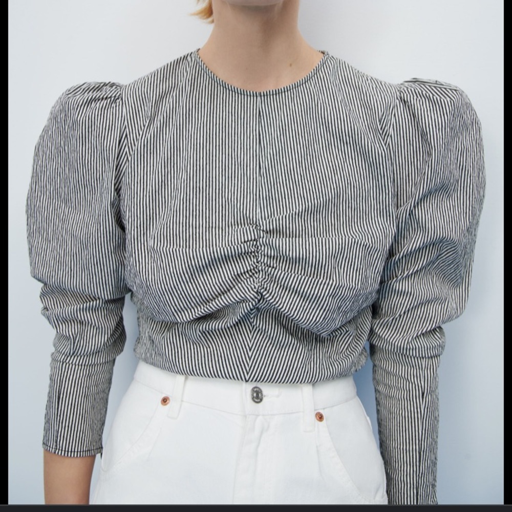 Zara poplin top